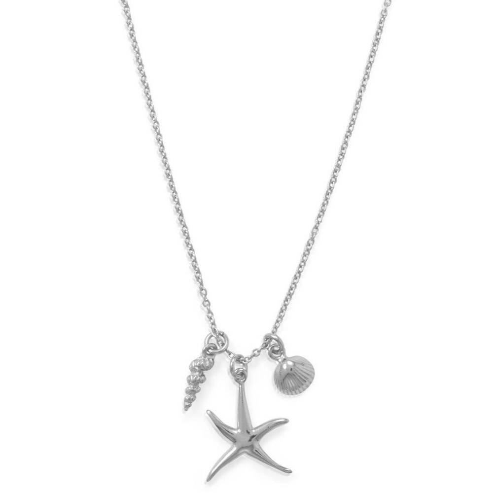 🐚 Sea Life Necklace in Sterling Silver